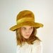 Mustard Yellow Hat - Velveteen 1960s Hat