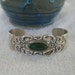 Vintage Jade Sterling Silver Towle Grand Duchess Heavy Cuff Bracelet dmfsparkles