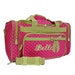 Personalized Duffle Bag Hot Pink Lime Green Polka Dots DANCE GYM Luggage