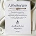 Custom listing for Joelle. 160 Infinity Love Knot - A Wedding Wish with Bride and Groom on a Cake - Wish Bracelet Wedding Favor