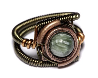 Steampunk Jewelry on Warehouse 13 - RING - SERAPHINITE - Seen on TV