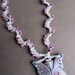 Hemp Macrame Butterfly Bottle Necklace - Natural Boho Hippie Woodland