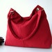 Last ONE - Classy Hobo Bag in Carmine Red - with top ZIPPER CLOSURE -- Large - Diaper Bag - Shoulder Bag