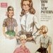 Vintage 1960s Nehru Collar Blouse Pattern Simplicity 7780 Bust 34