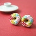 Rainbow Donut Earrings - Colors on White - Donut Collection
