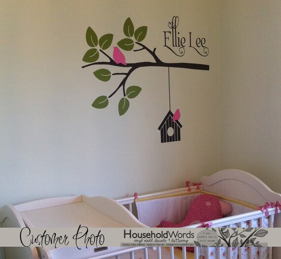 Modern Nursery Wall Decal Gift For Baby Girl Modern Tree   Il 570xN.273054233 