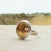 Gold and silver dome ring