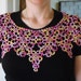 Needle Tatted Lace Shoulder Collar Shawl or Caplet