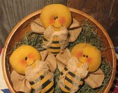 EPATTERN -- Primitive Bumblebee Tucks Ornies Bowl Fillers