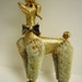 Vintage 50s Brooch - Fuzzy Wuzzy Poodle Dog with Black Bow Tie