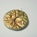 Crackle Copper Yggdrasil Tree of Life With Roots Handmade Polymer Clay Pendant or Focal Bead