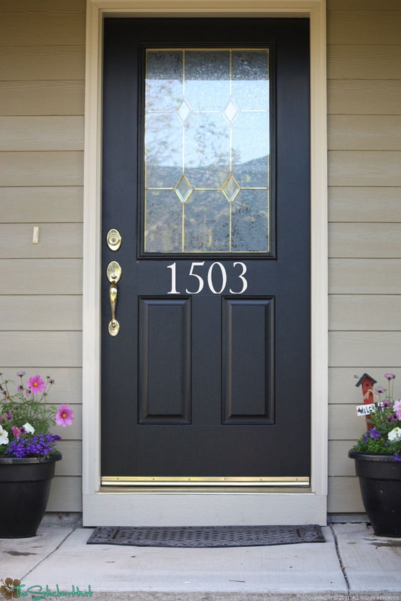 House Numbers Front Door Custom Wall Stickers Vinyl