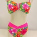 REDUCED to CLEAR Vintage 70's Bikini, SwimSuit, 2 Piece, Multicolored, Size 13/14, Union label