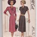 Vintage Sewig Pattern McCall's 6971 1940's Ladies' Bow Front Dress Size 44 Bust - Free Pattern Grading E-book Included