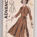 Vintage Sewing Pattern Advance 9923 Ladies Dress 32" Bust
