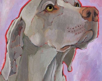 Weimaraner No. 1 - magnets coasters and art prints