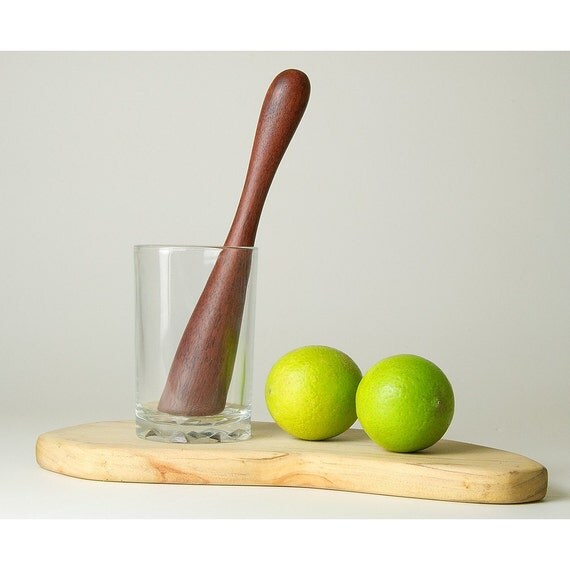 Muddler for Caipirinha, Mojito - Wood Muddle stick for cocktail. Bar or Kitchen. Handmade original design wooden muddling utensil. featured image