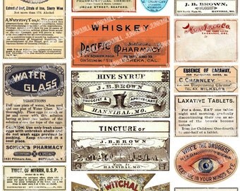 Vintage Style Halloween Labels Mummy Farts Download