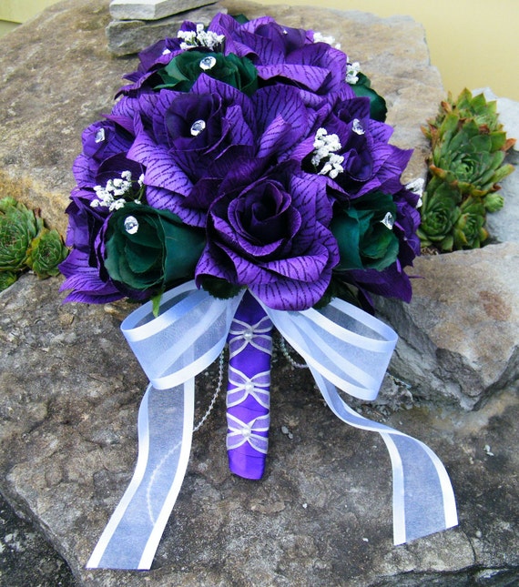 Items similar to Wedding Bouquet Bridal Silk Flowers