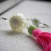 Desk accessory office decor for her - Decorative bookmark with beads - string bookmark with big beads and bright pink tassel