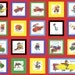 Busytown A to Z Squares Richard Scarry Fabric Panel LAST IN STOCK