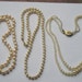 3 Vintage Faux Glass Pearl Necklaces. Sterling, Gold filled and Amerique
