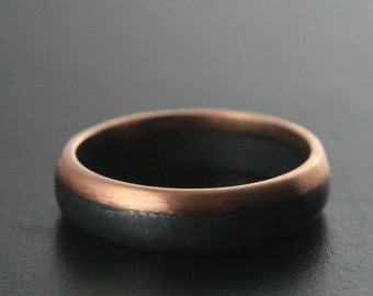 gold oxidized wedding ring