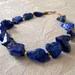 ON SALE Pieces of the Moon lapis statement necklace