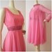 RESERVED -- 60s Dress Vintage Cocktail Suit Jacket and Beaded Chiffon Dress M L