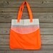 Repurposed Neon Orange Katana Parachute Slider Medium Tote Bag
