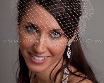 Rhinestone Birdcage Bridal Veil Wedding Veil - Bridella BMA14A