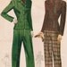 1940s Simplicity 4362 Vintage Sewing Pattern Misses' Slacks Suit Size 12 Bust 30