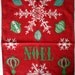 Vintage Tammis Keefe linen tea towel with ornaments and snowflakes