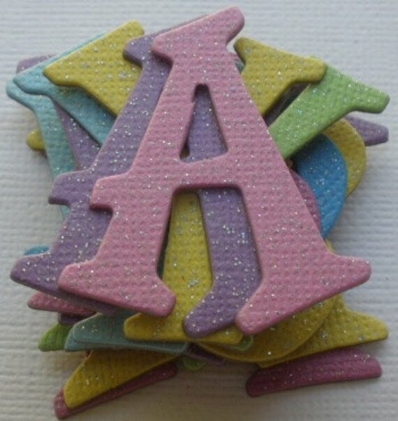 165 GLiTTER DUST SPARKLY Chipboard Letters Alphabet Die
