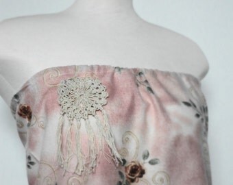 Womens Eco Fashion. Upcycled Clothing Women. Womens Tube Top. Womens Pillowcase Top. Recycle Upcycle Repurpose.