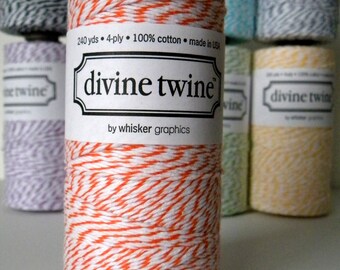Orange Baker's Divine Twine, 240 Yards, 720 Feet
