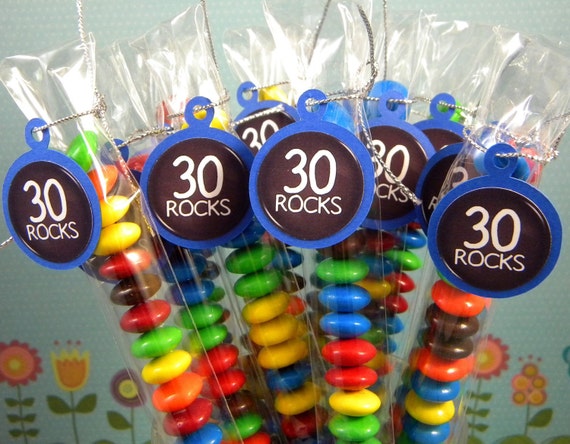 30th Birthday Candy Treat Bags - 30 Rocks Set of 12 Il_570xn