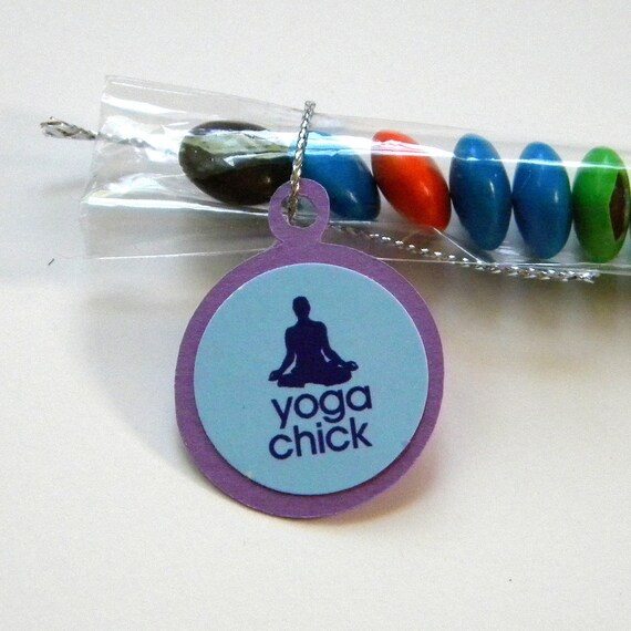 Yoga Chick Candy Treat Bag Favors, Blue, Purple, Set of 12 Il_570xn