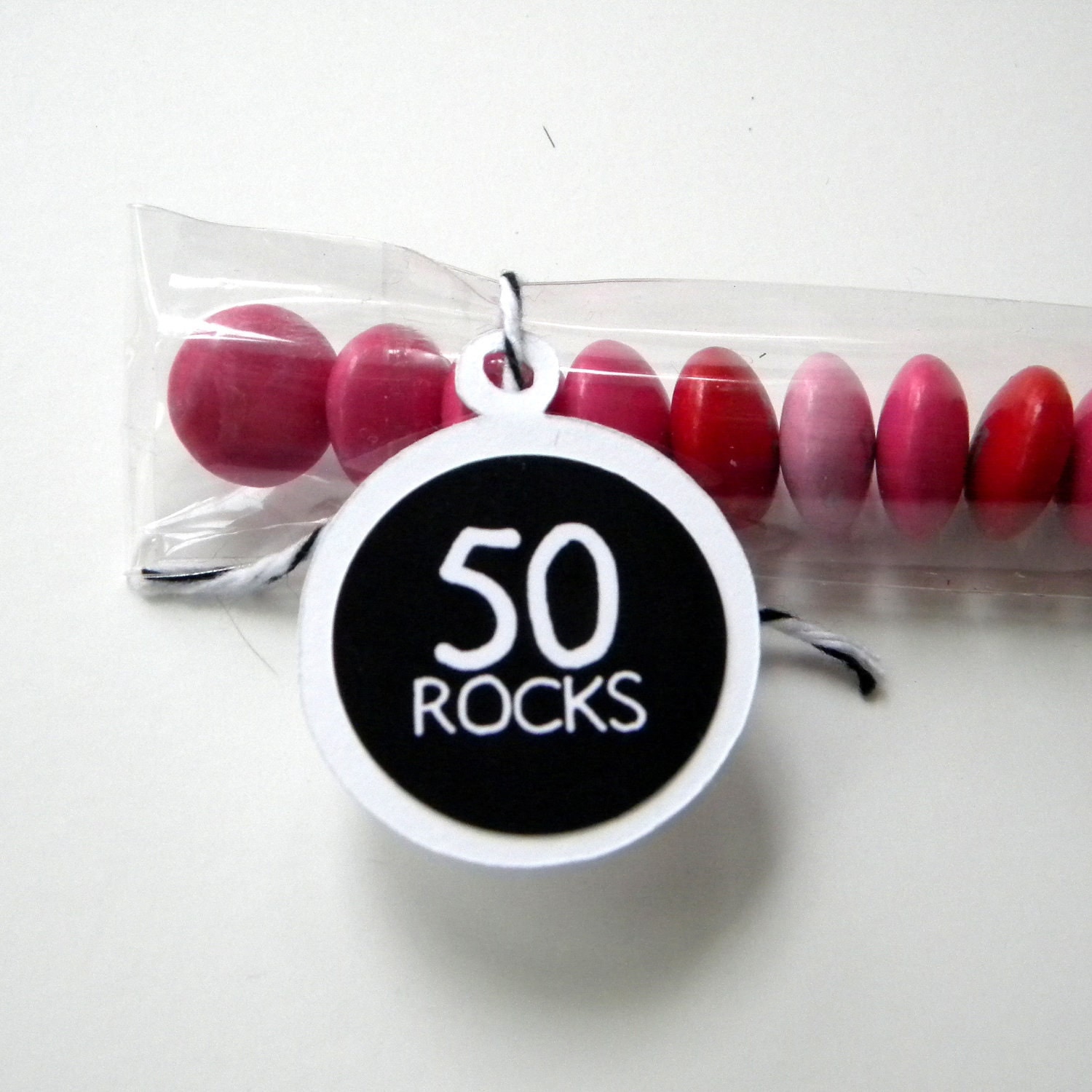 50th Birthday Candy Treat Bag Favors 50 Rocks Set of 12