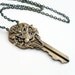 Key to Happiness - Recycled Key Pendant - Key Necklace Handmade Jewelry