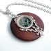 Walnut Circuit Board Necklace - Industrial Techno Geek Steampunk Handmade Unisex Jewelry