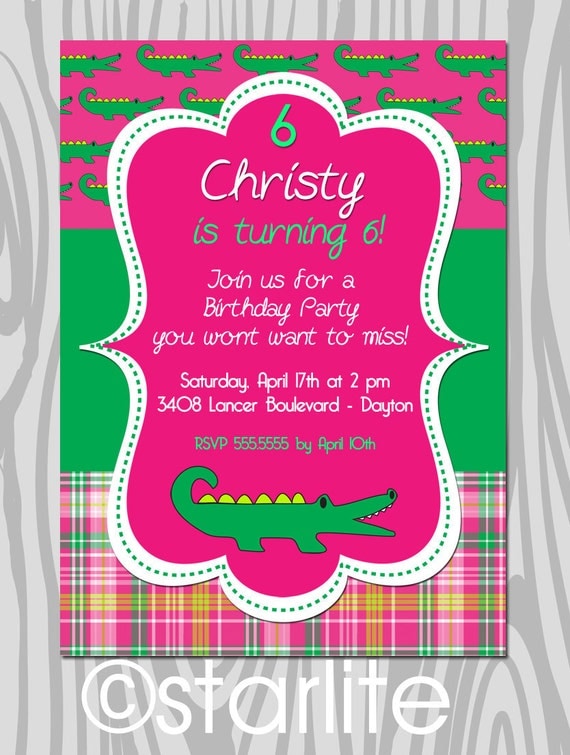 Preppy Party Invitations 7