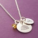 Happy Honey Bee Necklace - EWD Hand Stamped Sterling Silver Honeycomb, Bumble Bee and Crystal