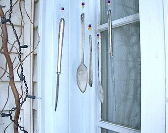 WINDCHIME REcYcLed siLverWaRe and 1 cup meaSuRinG CuP pLus gLass BeaDs