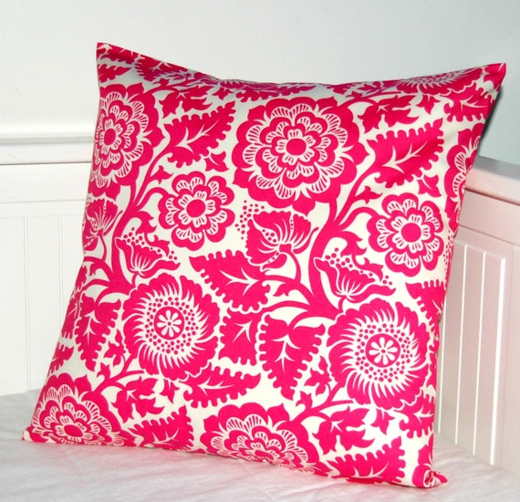 cerise pink flowers decorative pillow cover cushion cover 16