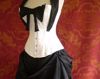 bad alice steel boned halloween corset outfit-whole outfit made for buyer