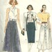 Vogue 9883 1980s Misses Skirt Pattern Yoked Flared or Pencil Skirt Pattern Womens Vintage Sewing Pattern Size 10 Waist 25 Uncut