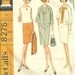 McCalls 8275 1960s Misses Skirt, Jacket and Overblouse Pattern Womens Vintage Sewing Pattern Size 12 Bust 32