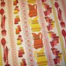Vintage Atomic Kitchen Towel Pink Salt & Pepper Serving Spoons MINT