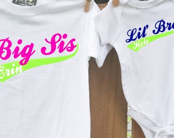 Big Sis/ Little Bro Team SET - matching big sister/ little brother set - or pick your combo